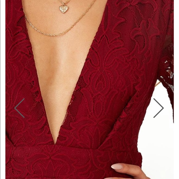 Showpo. Red Lace Romper NWT - Picture 8 of 8